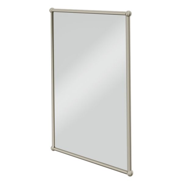 Burlington Brushed Nickel Framed Rectangular Mirror 500 x 700mm
