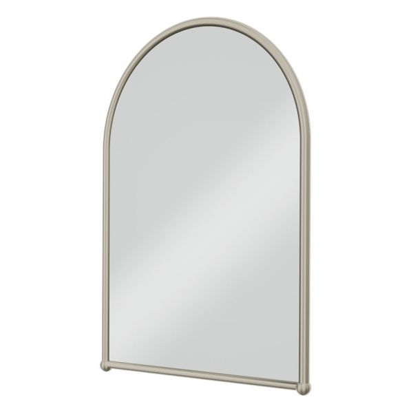 Burlington Brushed Nickel Framed Arched Mirror 500 x 700mm