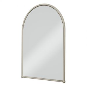 Burlington Brushed Nickel Framed Arched Mirror 500 x 700mm
