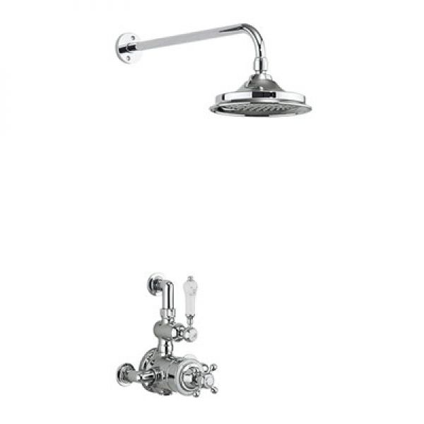 Burlington Avon Thermostatic Single Outlet Exposed Shower Valve and 6 inch Shower Head