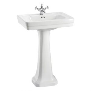 Burlington Contemporary 580mm Rectangular Basin and Pedestal B1
