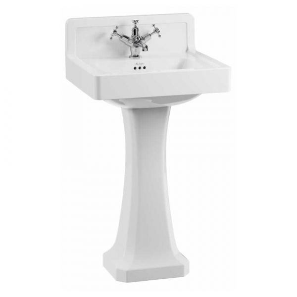 Burlington 560mm Upstand Basin and Pedestal B1 UP 1TH