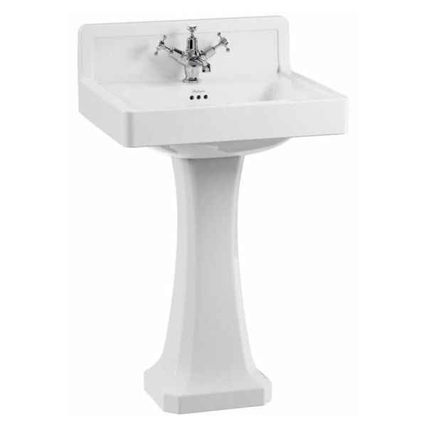 Burlington 610mm Upstand Basin and Pedestal B2 UP 1TH