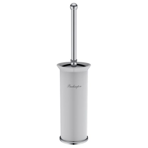 Burlington Chrome Freestanding Toilet Brush Set BUR025C