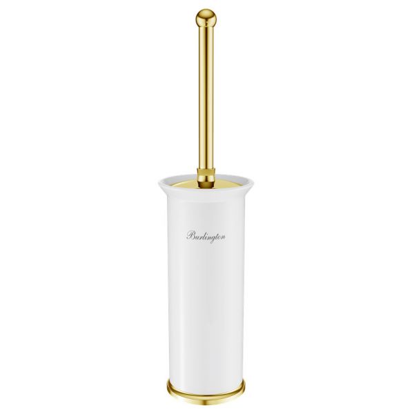 Burlington Gold Freestanding Toilet Brush Set BUR025G