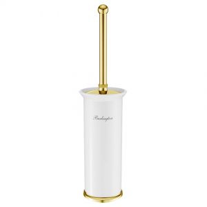 Burlington Gold Freestanding Toilet Brush Set BUR025G
