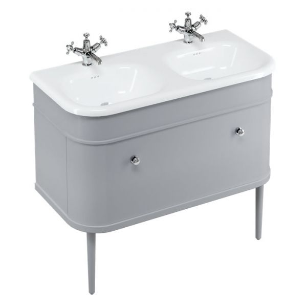Burlington Chalfont 1000 Grey Wall Hung Vanity Unit and Basin #2