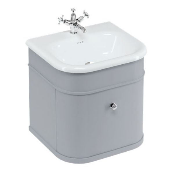 Burlington Chalfont 550 Grey Wall Hung Vanity Unit and Basin