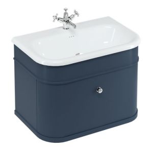 Burlington Chalfont 750 Blue Wall Hung Vanity Unit and Basin