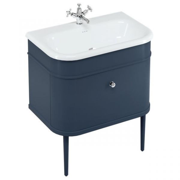 Burlington Chalfont 750 Blue Wall Hung Vanity Unit and Basin #2