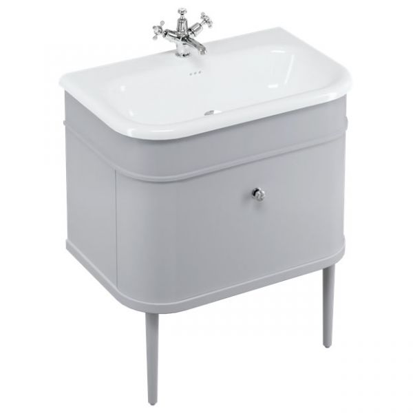 Burlington Chalfont 750 Grey Wall Hung Vanity Unit and Basin #2