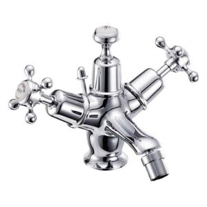 Burlington Claremont Chrome Mono Bidet Mixer Tap with Pop Up Waste