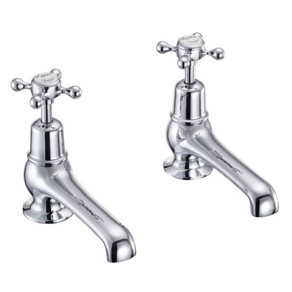 Burlington Claremont Chrome Bath Pillar Taps