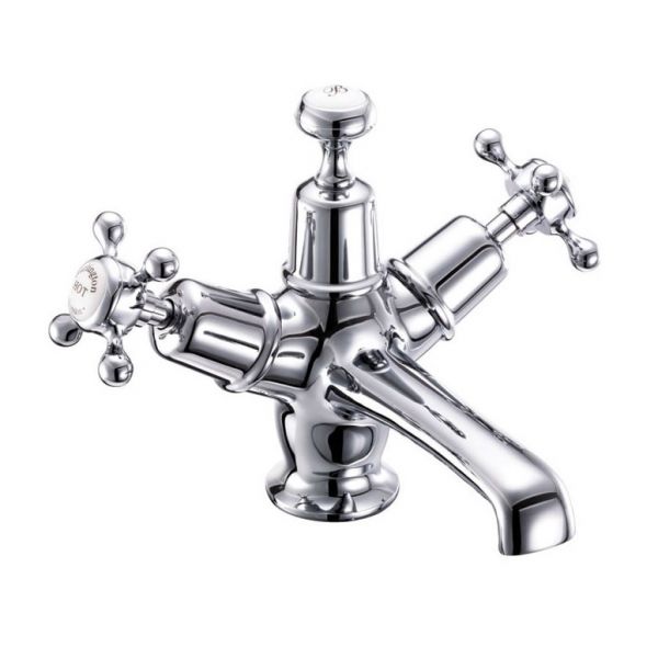 Burlington Claremont Chrome Mono Basin Mixer Tap with Sprung Plug Waste
