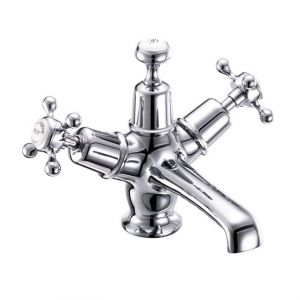 Burlington Claremont Chrome Mono Basin Mixer Tap with Sprung Plug Waste