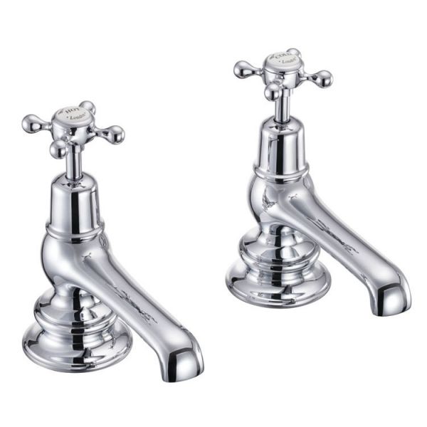 Burlington Claremont Regent Chrome Bath Pillar Taps