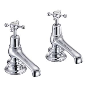 Burlington Claremont Regent Chrome Bath Pillar Taps