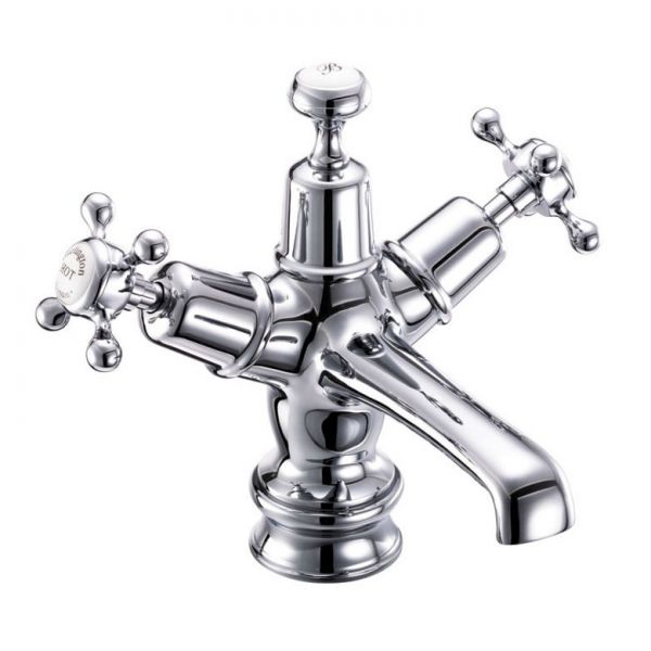 Burlington Claremont Regent Chrome Mono Basin Mixer Tap with Sprung Plug Waste
