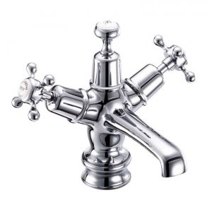 Burlington Claremont Regent Chrome Mono Basin Mixer Tap with Sprung Plug Waste