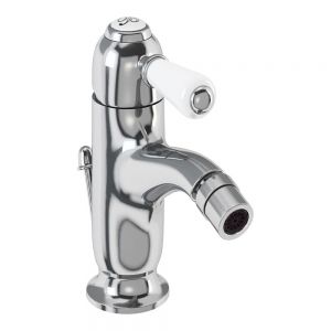 Burlington Chelsea Chrome Mono Bidet Mixer Tap with Pop Up Waste
