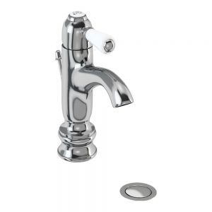 Burlington Chelsea Regent Chrome Curved Spout Mono Basin Mixer Tap with Pop Up Waste
