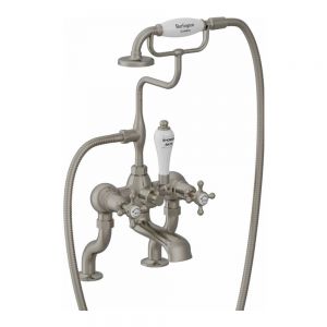 Burlington Claremont Brushed Nickel Bath Shower Mixer Tap