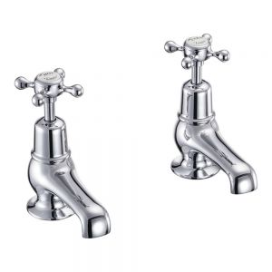 Burlington Claremont Cloakroom Chrome Basin Pillar Taps