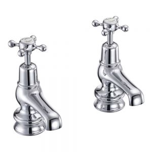 Burlington Claremont Cloakroom Regent Chrome Basin Pillar Taps