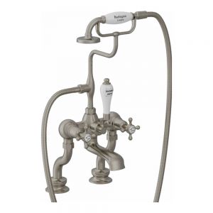 Burlington Claremont Regent Brushed Nickel Bath Shower Mixer Tap