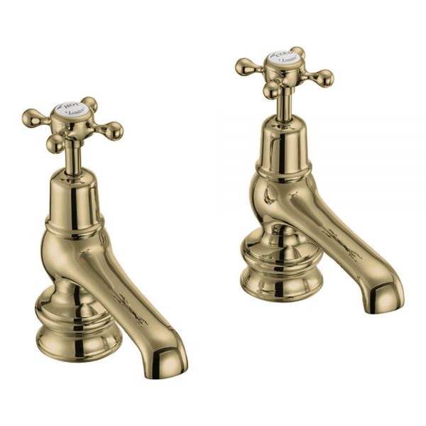 Burlington Claremont Regent Gold Basin Pillar Taps