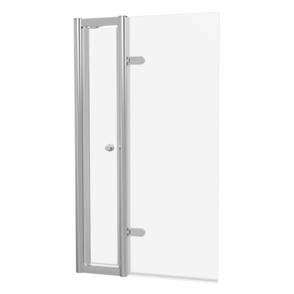 Burlington Classique 1850 Chrome Hinged Bath Screen with Access Panel 1500 x 850mm
