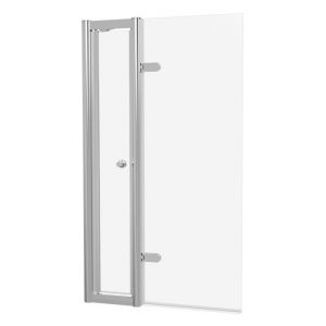Burlington Classique 1850 Chrome Hinged Bath Screen with Access Panel 1500 x 850mm
