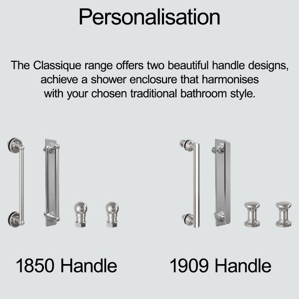 Burlington Classique Chrome Hinged Shower Door 1000mm #5