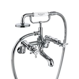 Burlington Guild Chrome Wall Mounted Bath Shower Mixer Tap