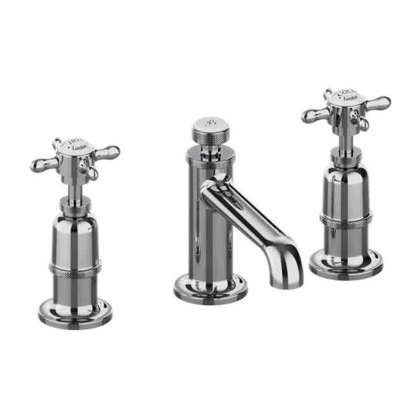 Burlington Guild Chrome Deck Mounted 3 Hole Basin Mixer Tap