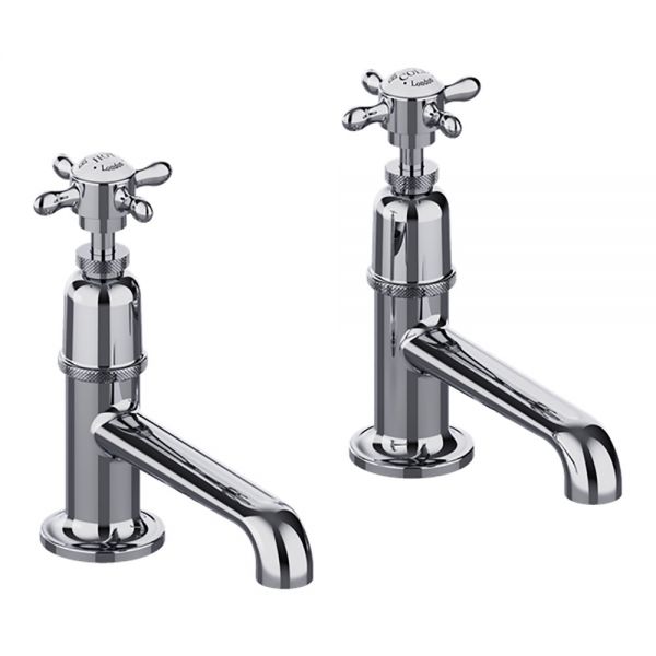 Burlington Guild Chrome Long Nose Basin Pillar Taps