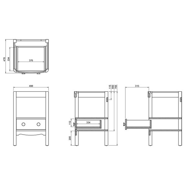 Burlington Guild 560 Grey Freestanding Vanity Unit and Worktop #3
