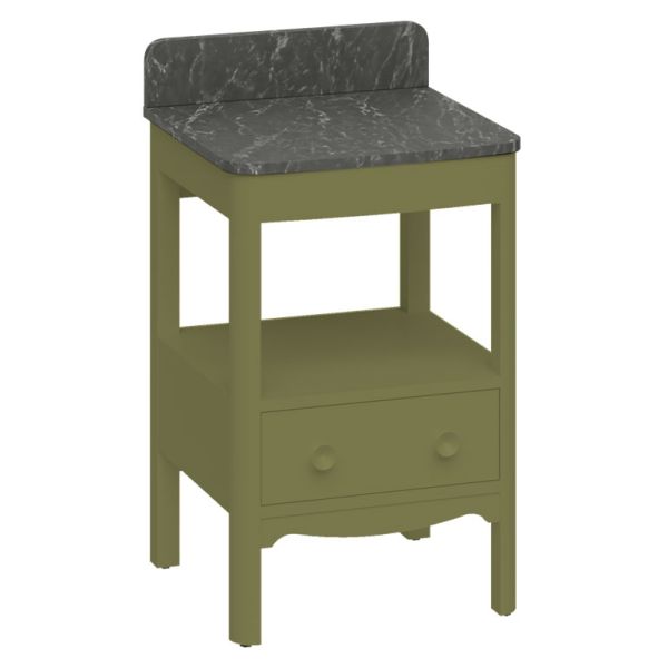 Burlington Guild 560 Green Freestanding Vanity Unit and Worktop #2