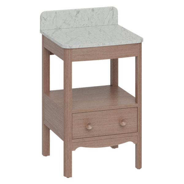 Burlington Guild 560 Dark Oak Freestanding Vanity Unit and Worktop