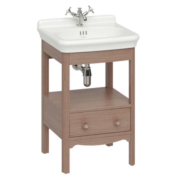 Burlington Guild 560 Dark Oak Freestanding Vanity Unit and Basin