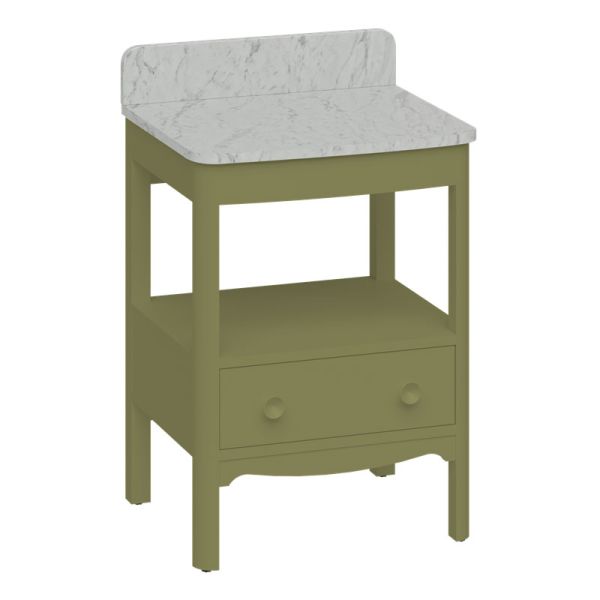 Burlington Guild 620 Green Freestanding Vanity Unit and Worktop