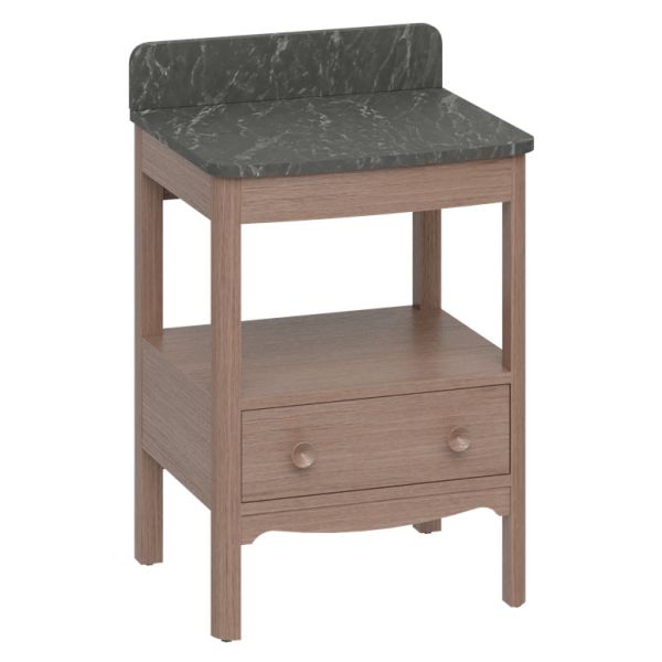 Burlington Guild 620 Dark Oak Freestanding Vanity Unit and Worktop #2