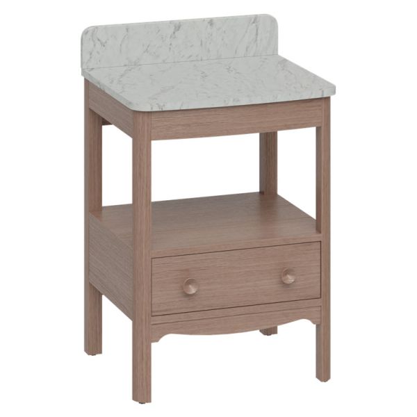 Burlington Guild 620 Dark Oak Freestanding Vanity Unit and Worktop