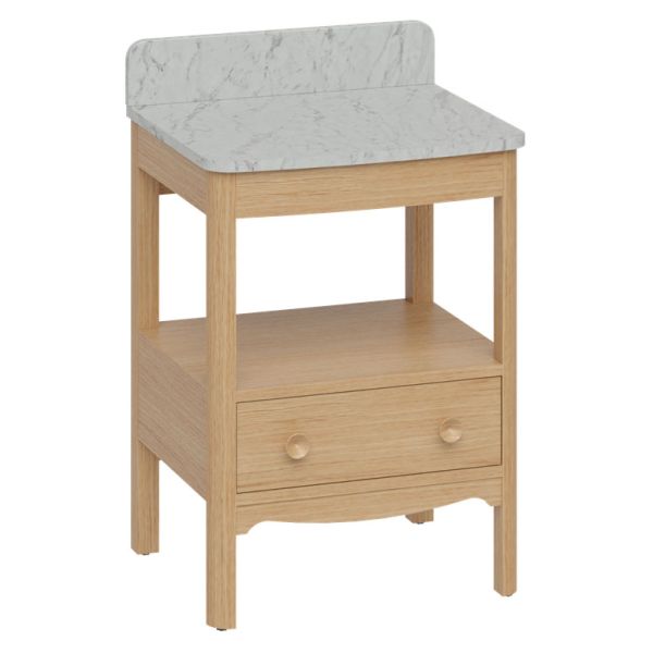 Burlington Guild 620 Light Oak Freestanding Vanity Unit and Worktop