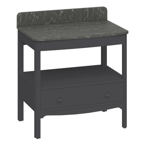 Burlington Guild 850 Grey Freestanding Vanity Unit and Worktop #2
