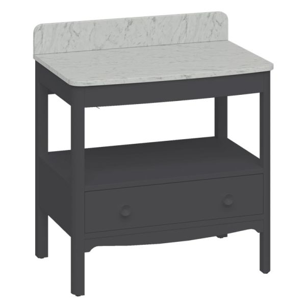 Burlington Guild 850 Grey Freestanding Vanity Unit and Worktop