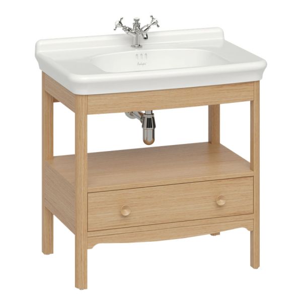 Burlington Guild 850 Light Oak Freestanding Vanity Unit and Basin