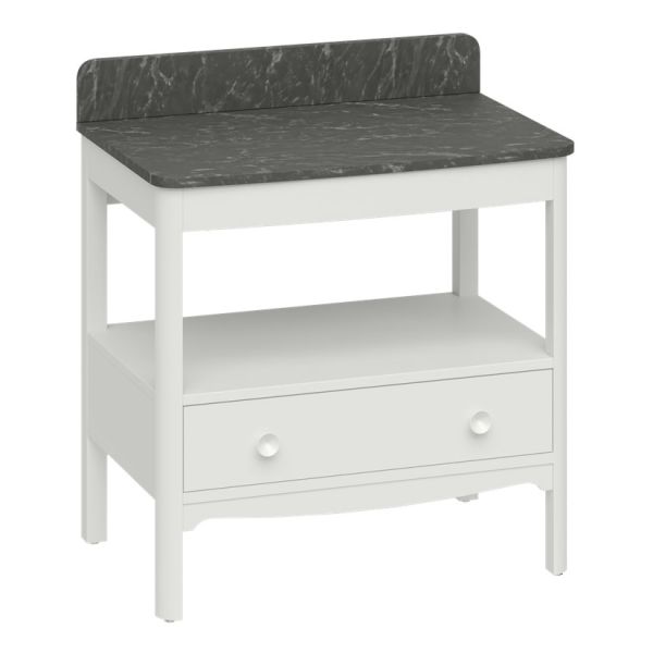Burlington Guild 850 White Freestanding Vanity Unit and Worktop #2