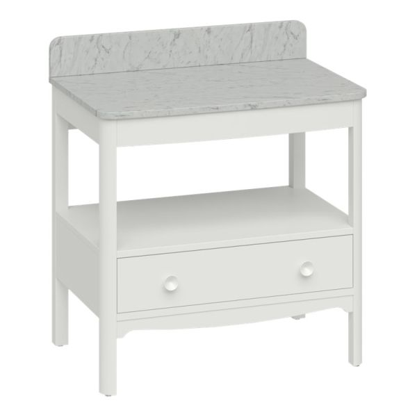Burlington Guild 850 White Freestanding Vanity Unit and Worktop