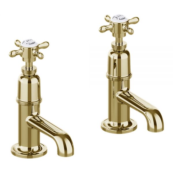 Burlington Guild Gold Basin Pillar Taps